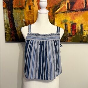 Striped Blue Sleeveless Top